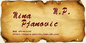 Mina Pjanović vizit kartica